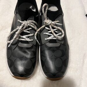Coach Black and Gray Patterned Sneakers